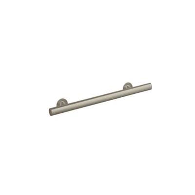 Sterling Plumbing 24'' Straight Grab Bar - Nickel Frame Finish with Smooth Clear Glass Texture