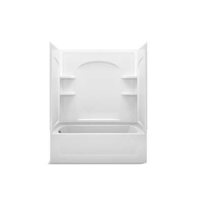 EnsembleE 60'' x 32'' bath/shower with Aging in Place backerboards and left-hand drain