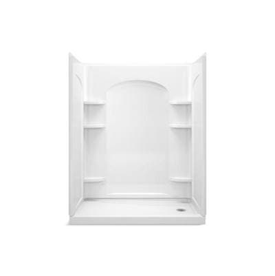 Sterling Plumbing Ensemblee 60'' X 32'' X 75-3/4'' Curve End Drain Shower Stall - White by Sterling Plumbing