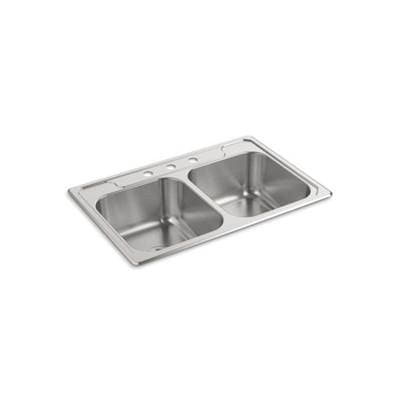 Sterling Plumbing Middleton Top-mount Double-equal Kitchen Sink, 33'' X 22'' X 8'' by Sterling Plumbing