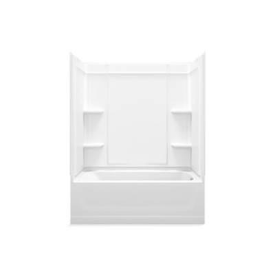 EnsembleE Medley 60'' x 30-1/4'' bath/shower with right-hand above-floor drain
