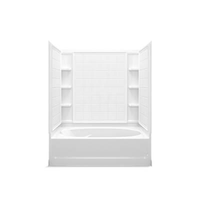 EnsembleE 60-1/4'' x 36'' bath/shower with above-floor drain and Aging in Place backerboards