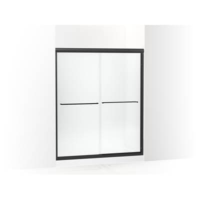 Sterling Plumbing 60'' Shower Finesse Bypass Door,1/4'' Frosted Glass - Matte Black Frame with... by Sterling Plumbing
