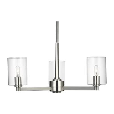 Visual Comfort Studio Collection Fullton 3-Light Chandelier in Brushed Nickel with Clear Glass... by Visual Comfort Studio Collection