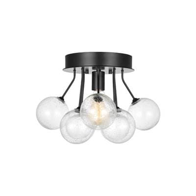 Visual Comfort Studio Collection Bronzeville One Light Semi-flush Mount - Midnight Black