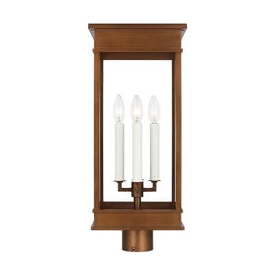 Visual Comfort Studio Collection Cupertino Large Post Lantern - Natural Copper by Visual Comfort Studio Collection