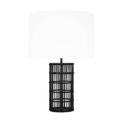 Visual Comfort Studio Collection Elio Medium Table Lamp Aged Iron Bulbs Inc