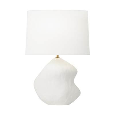 Visual Comfort Studio Collection Broxton Medium Table Lamp Matte White Ceramic Bulbs Included -...