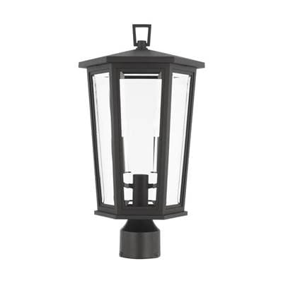 Visual Comfort Studio Collection Witley Medium Post Lantern - Textured Black by Visual Comfort Studio Collection