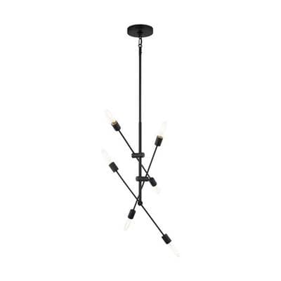 Visual Comfort Studio Collection Axis Six Light Medium Chandelier - Midnight Black by Visual Comfort Studio Collection