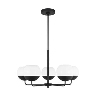 Visual Comfort Studio Collection Alvin Five Light Chandelier Midnight Black Bulbs Inc - Midnight...