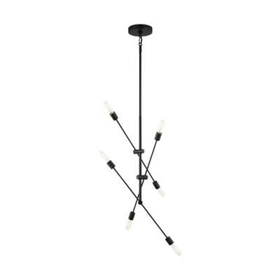 Visual Comfort Studio Collection Axis Six Light Large Chandelier - Midnight Black by Visual Comfort Studio Collection