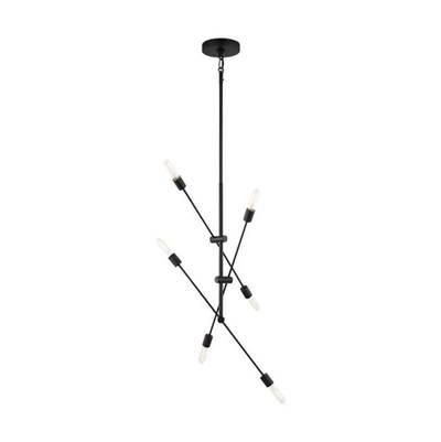 Axis Six Light Large Chandelier Midnight Black