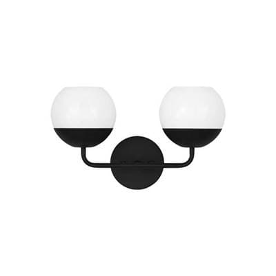 Visual Comfort Studio Collection Alvin Two Light Wall / Bath Midnight Black Bulbs Included -...