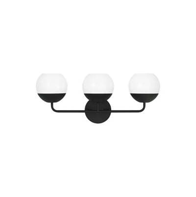 Visual Comfort Studio Collection Alvin Three Light Wall / Bath Midnight Black Bulbs Inc -...