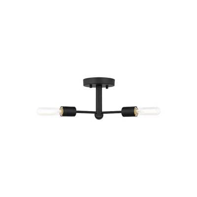 Visual Comfort Studio Collection Axis Three Light Semi-flush Mount - Midnight Black by Visual Comfort Studio Collection