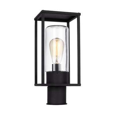 Visual Comfort Studio Collection Vado One Light Outdoor Post Lantern - Black