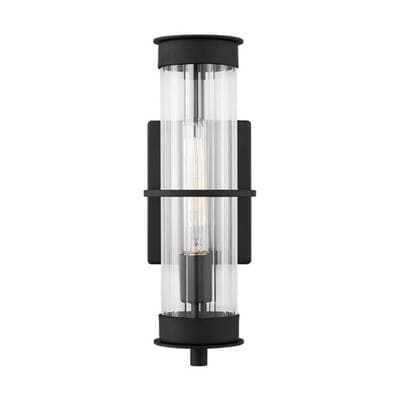Visual Comfort Studio Collection Alcona Medium One Light Outdoor Wall Lantern - Black