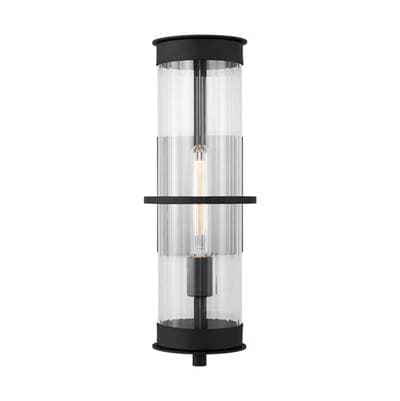 Visual Comfort Studio Collection Alcona Large One Light Outdoor Wall Lantern - Black