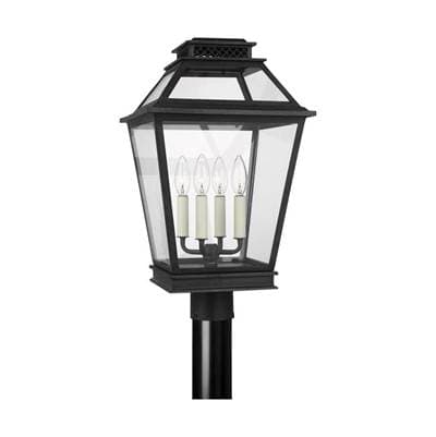 Visual Comfort Studio Collection Falmouth Post Lantern - Dark Weathered Zinc
