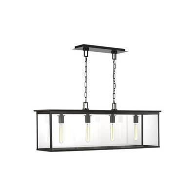 Freeport Linear Outdoor Chandelier in Heritage Copper