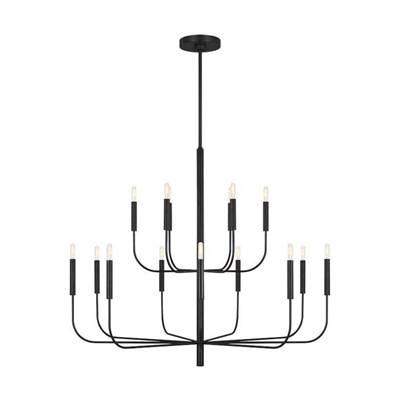 Brianna Large Chandelier in Aged Iron Bulb(s) Not Included