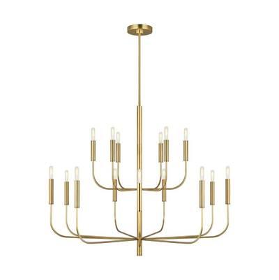 Brianna Large Chandelier in Burnished Brass Bulb(s) Not Included