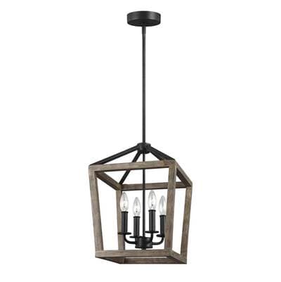 Visual Comfort Studio Collection Gannet Small Chandelier Weathered Oak Wood / Antique Forged Iron... by Visual Comfort Studio Collection