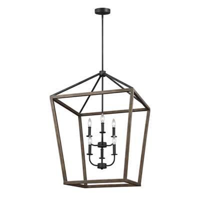 Visual Comfort Studio Collection Gannet Large Chandelier Weathered Oak Wood / Antique Forged Iron... by Visual Comfort Studio Collection