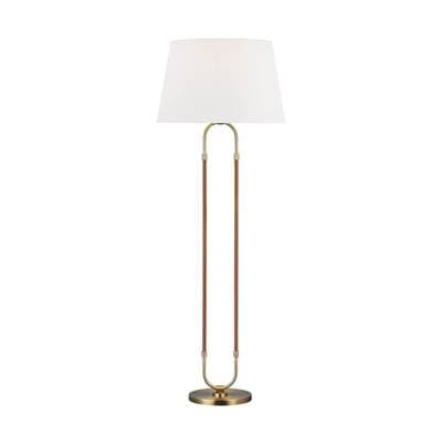 Visual Comfort Studio Collection Katie Floor Lamp Time Worn Brass Bulbs Included