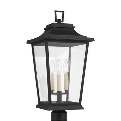 Visual Comfort Studio Collection Warren Post Lantern - Textured Black