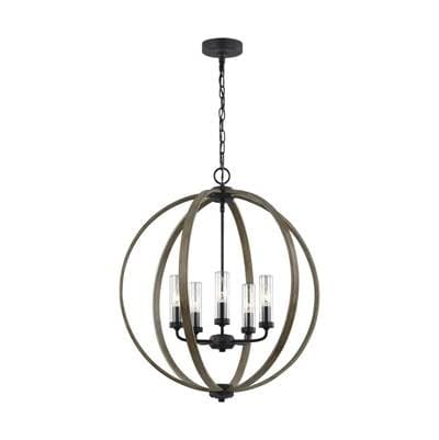 Visual Comfort Studio Collection Allier Outdoor Chandelier Weathered Oak Wood / Antique Forged... by Visual Comfort Studio Collection