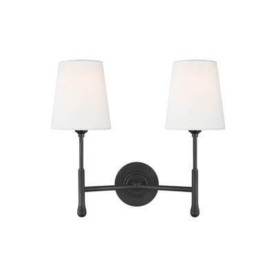Capri Double Sconce in Aged Iron by Visual Comfort Studio Collection