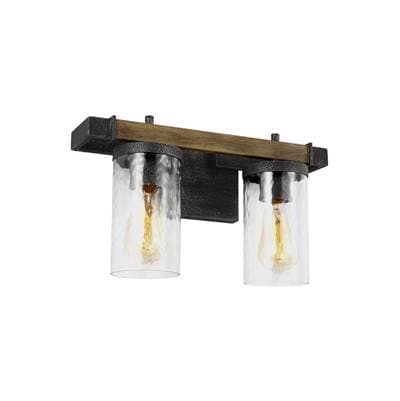 Visual Comfort Studio Collection Angelo 2 - Light Vanity Distressed Weathered Oak / Slate Grey...