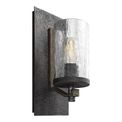 Visual Comfort Studio Collection Angelo Sconce Distressed Weathered Oak / Slate Grey Metal -... by Visual Comfort Studio Collection