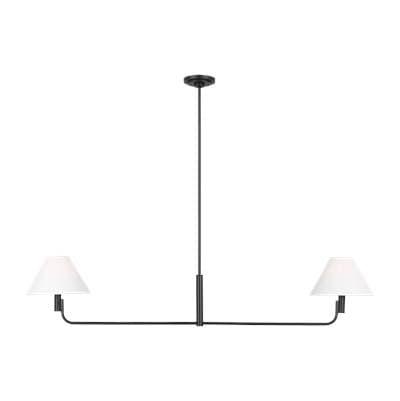 Visual Comfort Studio Collection Colfax Medium Linear Chandelier - Aged Iron