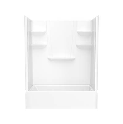 Swan Vp6030ctsminal/r 60 X 30 Veriteke Pro Alcove Right Hand Drain Four Piece Tub Shower - White