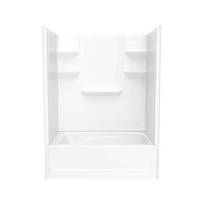 Swan Vp6042ctsal/r 60 X 42 Veriteke Pro Alcove Left Hand Drain Four Piece Tub Shower - White