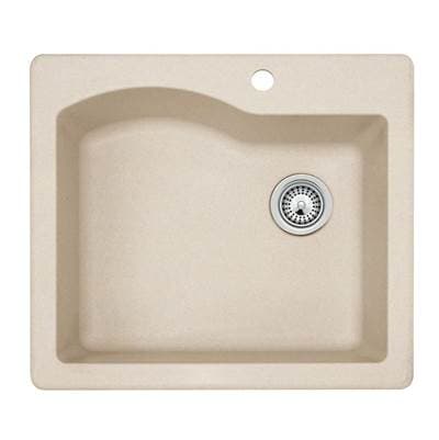 Swan Qzsb-2522 22 X 25 Granite Drop in Single Bowl Sink - Granito