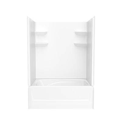 Swan Vp6042ctsm2l/r 60 X 42 Veriteke Pro Alcove Left Hand Drain Four Piece Tub Shower - White