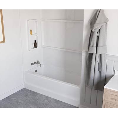Swan Bt-3060l/r 30 X 60 Veritek Alcove Bathtub with Left Hand Drain - White by Swan