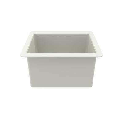 SSUS 22 x 25 Swanstone Dual Mount Large Bowl Utility Sink in Bisque
