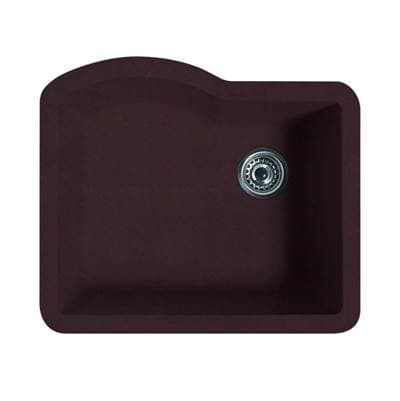 Swan Qusb-2522 22 X 25 Granite Undermount Single Bowl Sink - Espresso by Swan