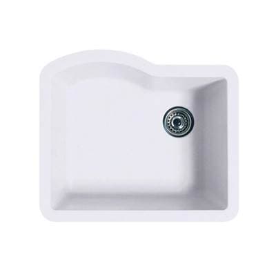 Swan Qusb-2522 22 X 25 Granite Undermount Single Bowl Sink - Opal White by Swan