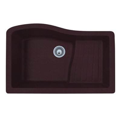 Swan Quad-3322 22 X 33 Granite Undermount Ascend Bowl Sink - Espresso by Swan