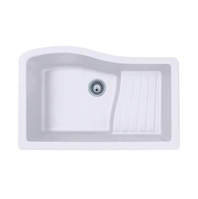 QUAD-3322 22 x 33 Granite Undermount Ascend Bowl Sink in Opal White by Swan