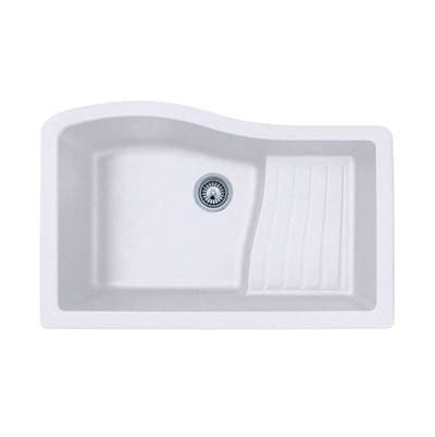 Swan Quad-3322 22 X 33 Granite Undermount Ascend Bowl Sink - Opal White by Swan