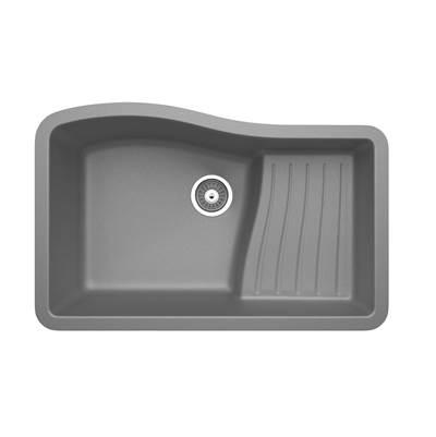 QUAD-3322 22 x 33 Granite Undermount Ascend Bowl Sink in Metallico by Swan