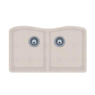 QUED-3322 22 x 33 Granite Undermount Double Bowl Sink in Granito