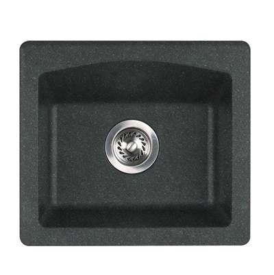 QZBS-1816 16 x 18 Granite Dual Mount Bar Sink in Nero by Swan